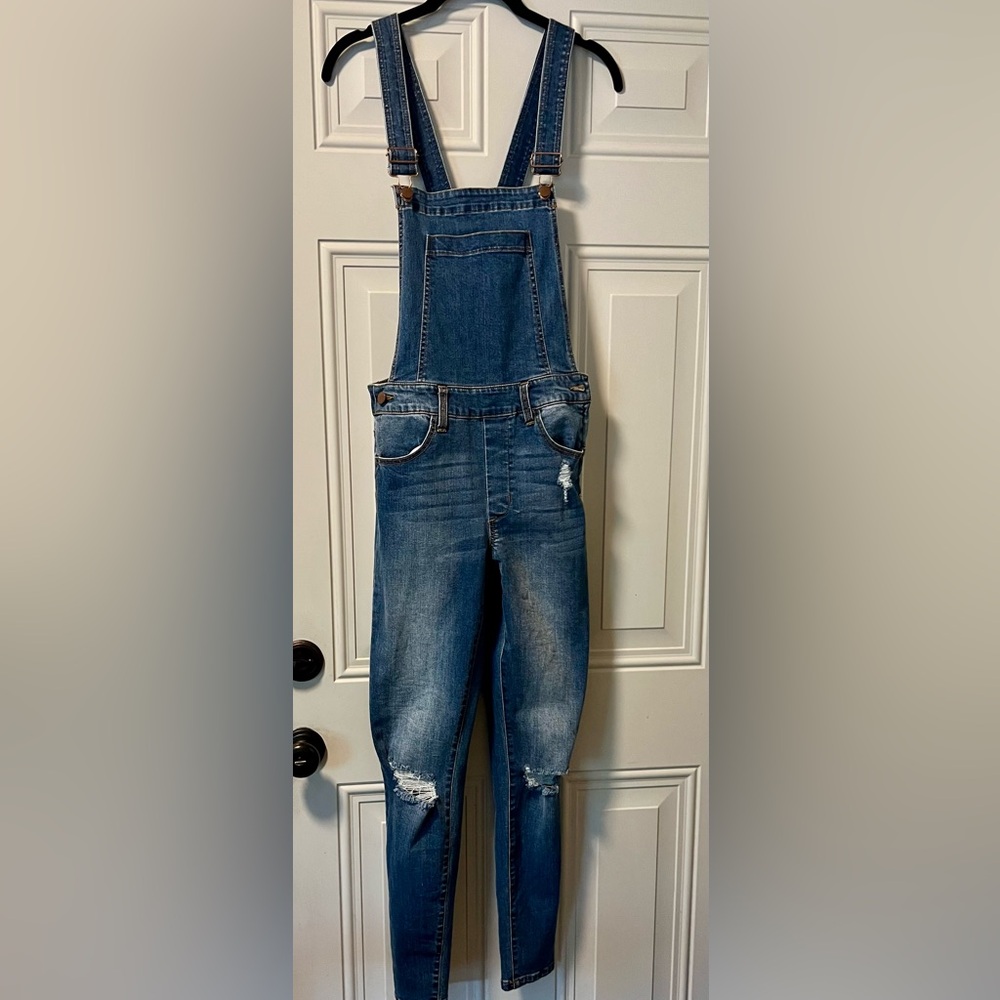 Altar'd State Blue Jumpsuit with Classic Bib Design